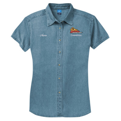 Ladies Short Sleeve Value Denim Shirt - LC Stack Committee  Thumbnail